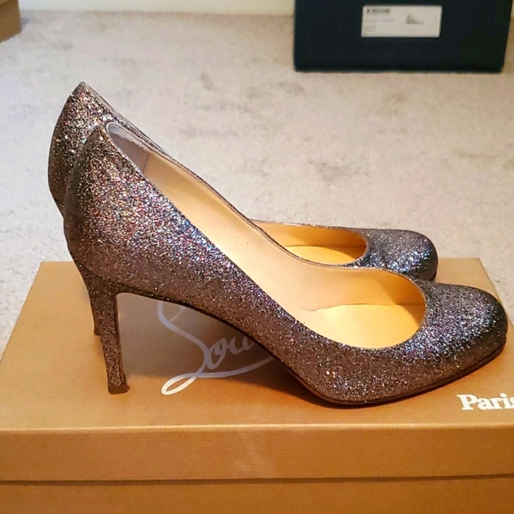 Christian Louboutin glitter simple pump